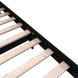 Berkfield Bed Frame Black Solid Wood Pine 200X200 Cm - thumbnail 7
