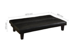 Birlea Franklin Sofa Bed In Black Faux Leather - thumbnail 9