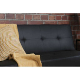 Birlea Franklin Sofa Bed In Black Faux Leather - thumbnail 5