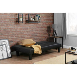 Birlea Franklin Sofa Bed In Black Faux Leather - thumbnail 2