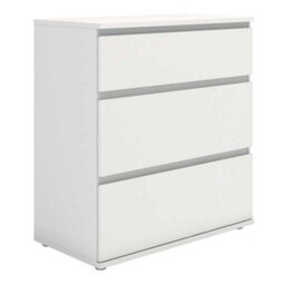 Wyld Haus Copenhagen White Wooden Chest Of 3 Drawers, Gloss Finish - thumbnail 2