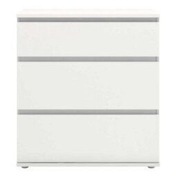 Wyld Haus Copenhagen White Wooden Chest Of 3 Drawers, Gloss Finish - thumbnail 3