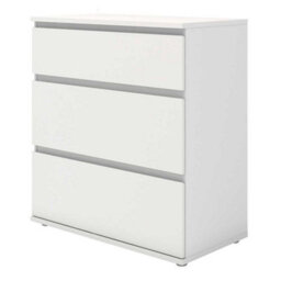 Wyld Haus Copenhagen White Wooden Chest Of 3 Drawers, Gloss Finish - thumbnail 4