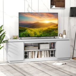Gainoom 178Cm Media Console Table White Tv Cabinet For Tvs Up To 80Inch - thumbnail 3
