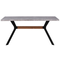 Beliani Dining Table Benson Grey Concrete Effect 160 Cm 90 Cm - thumbnail 4