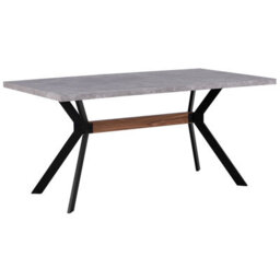 Beliani Dining Table Benson Grey Concrete Effect 160 Cm 90 Cm - thumbnail 1