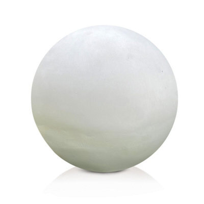 Idealist™ 25Cm White Washed Reinforced Stone Outdoor Concrete Effect Garden Decorative Ball 5.5Lbs - image 1