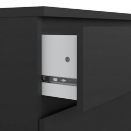 Furniture To Go Naia Chest Of 3 Drawers In Black Matt (W) 76.8 X  (H) 70.1 X (D) 50Cm - thumbnail 7