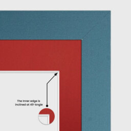 AK Frames 40X20Cm Navy Blue Modern Multi Photo Frame With Crimson Mount - Holds 3 Apertures (3X) 6X4 Photos - thumbnail 7