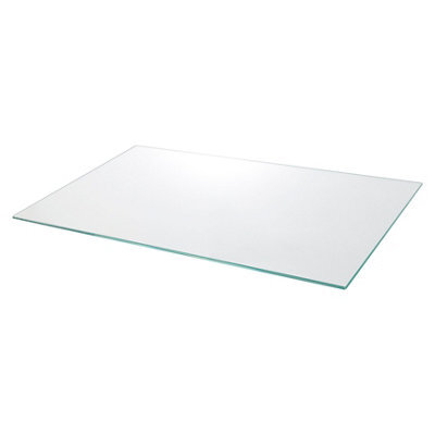 GoodHome Imandra Clear Glass Wall-Mounted Bathroom Shelf (D)32Cm (H)0.5Cm (L)55.8Cm
