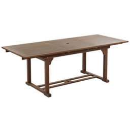 Beliani Extending Garden Dining Table Amantea 160/220 Cm 90 Cm Acacia Wood Dark Brown - thumbnail 1
