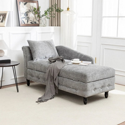Modern Chaise Leisure Chair Upholstered Lounge Sofa With Left Armrest&storage - image 1
