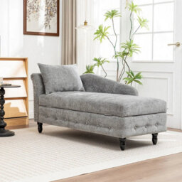 Modern Chaise Leisure Chair Upholstered Lounge Sofa With Left Armrest&storage - thumbnail 5
