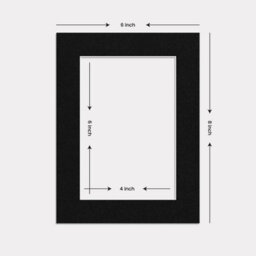 Ak Frames 8X6 Black Picture Mounts To Fit 6X4 Aperture Size - Mount Board Only (No Frame Included) - thumbnail 3