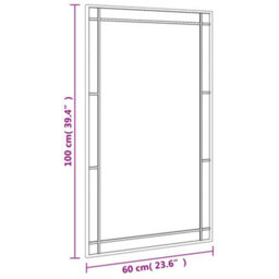 Vidaxl Wall Mirror Black 60X100 Cm Rectangle Iron - thumbnail 8