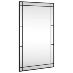 Vidaxl Wall Mirror Black 60X100 Cm Rectangle Iron - thumbnail 2