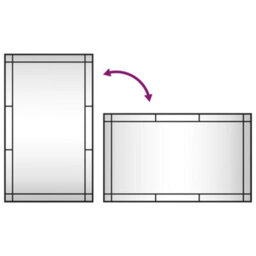 Vidaxl Wall Mirror Black 60X100 Cm Rectangle Iron - thumbnail 7