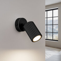 Sollux Lighting Karbon Aluminum Black 1 Lights Minimalist Wall Light - thumbnail 3