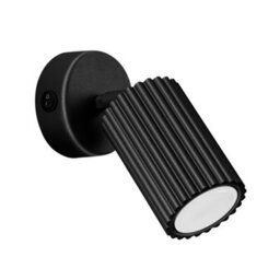 Sollux Lighting Karbon Aluminum Black 1 Lights Minimalist Wall Light - thumbnail 1