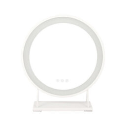 Living And Home Round Hollywood Vanity Makeup Mirror With Led Lights Dimmable Touch Screen 46Cm (H) - thumbnail 4