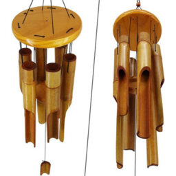 "Bamboo Wind Chimes Outdoor 30"" Classic Zen Wooden Garden Windchime Home Decor"