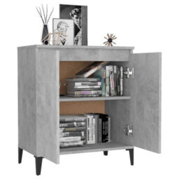 Berkfield Industrial Sideboard Concrete Grey 60X35X70 Cm Engineered Wood - thumbnail 3