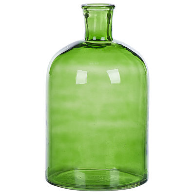 Beliani Decorative Vase Pulao Glass 31 Cm Green - image 1