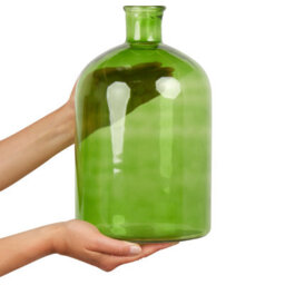 Beliani Decorative Vase Pulao Glass 31 Cm Green - thumbnail 4