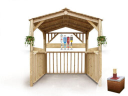 Edecks Atlas Garden Bar Gazebo - Pressure Treated Outdoor Timber Diy Kit - 1990mm X 1990mm With Bolt Down Anchors 2.07M - thumbnail 2