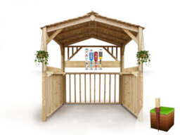 Edecks Atlas Garden Bar Gazebo - Pressure Treated Outdoor Timber Diy Kit - 1990mm X 1990mm With Bolt Down Anchors 2.07M - thumbnail 3