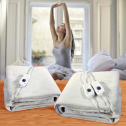 King Electric Blanket 120Cm X 130Cm Under Bed Warm Night Machine Washable Heated 3 Heat Settings One Control Overheat Protection - thumbnail 2