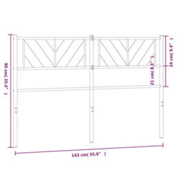 Berkfield Metal Headboard Black 135 Cm - thumbnail 7