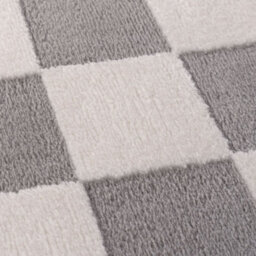 The Rugs Loft Light Grey And Ivory Checkerboard Living Room Area Rug And Runners Soft Pile - thumbnail 5