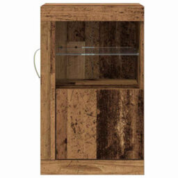 Walplus Side Cabinet 2 Pcs Old Wood 41 X 37 X 67 Cm Engineered Wood - thumbnail 6