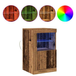 Walplus Side Cabinet 2 Pcs Old Wood 41 X 37 X 67 Cm Engineered Wood - thumbnail 4