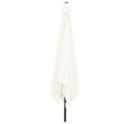 Berkfield Modern Garden Parasol White, Black 295 X 295 X 245 Cm Polyester, Steel - thumbnail 3
