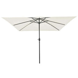 Berkfield Modern Garden Parasol White, Black 295 X 295 X 245 Cm Polyester, Steel