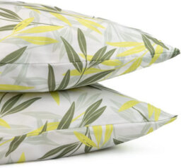 Gardenwize Pair Of Outdoor Garden Sofa Chair Furniture Scatter Cushions- Green/grey Leaf Print - thumbnail 3