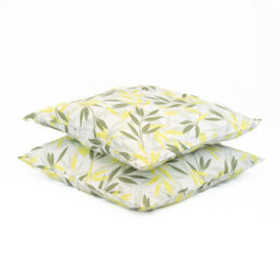 Gardenwize Pair Of Outdoor Garden Sofa Chair Furniture Scatter Cushions- Green/grey Leaf Print - thumbnail 6