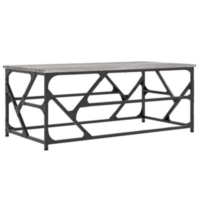 Berkfield Industrial Coffee Table Grey Sonoma 100X50X40 Cm Engineered Wood - image 1