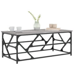 Berkfield Industrial Coffee Table Grey Sonoma 100X50X40 Cm Engineered Wood - thumbnail 3
