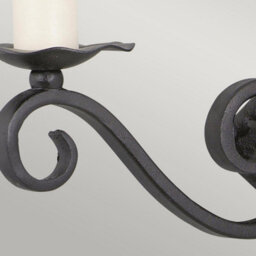 Luminosa Lighting Elstead Rectory 2 Light Indoor Candle Wall Light Black, E14 - thumbnail 4