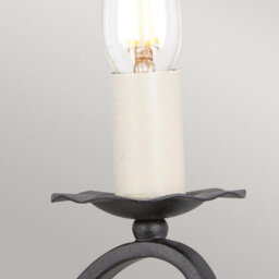 Luminosa Lighting Elstead Rectory 2 Light Indoor Candle Wall Light Black, E14 - thumbnail 3