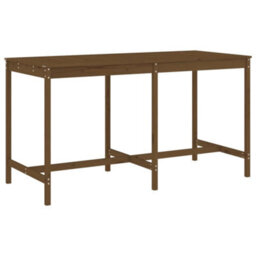 Berkfield 9 Piece Garden Bar Set Honey Brown Solid Wood Pine - thumbnail 6