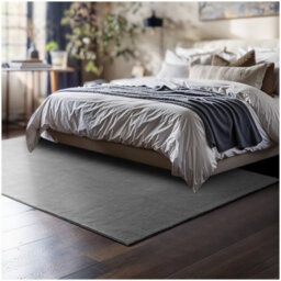 Tectake Rug Zonelle Short Pile And Ultra-Soft Carpet In Rectangular Or Round Design 120 X 170 Cm - Grey - thumbnail 1