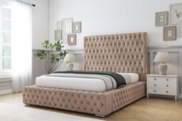 "Sloomy Ambassador Mink Naples Bed Frame With Mattress With 50""  Upholstered Headboard 5' King" - thumbnail 2