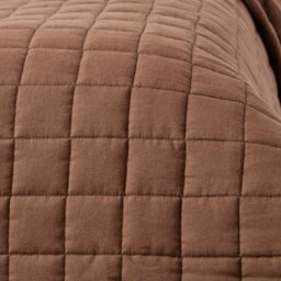 Homescapes Cotton Quilted Reversible Bedspread Chocolate Mink Brown, 150 X 200 Cm - thumbnail 3