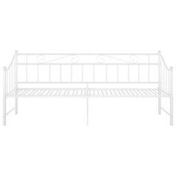 Berkfield Pull-Out Sofa Bed Frame White Metal 90X200 Cm - thumbnail 7
