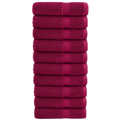 Berkfield Premium Bath Towels Solund 10Pcs Bordeaux 100X150Cm 600Gsm - image 1