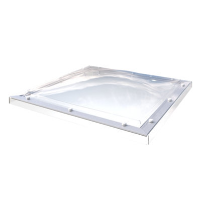 Mardome Trade Polycarbonate Roof Light Dome Only 1200mm X 1200mm, Double Skin, Clear, Fixed, Manual Trickle Vents - image 1